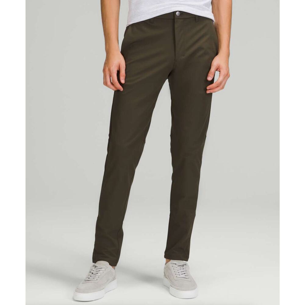 Men's Olive Commission Pant Skinny Fit 32L Straight Chino Pants